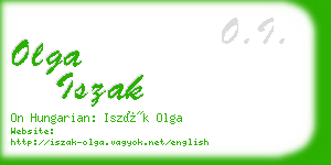 olga iszak business card